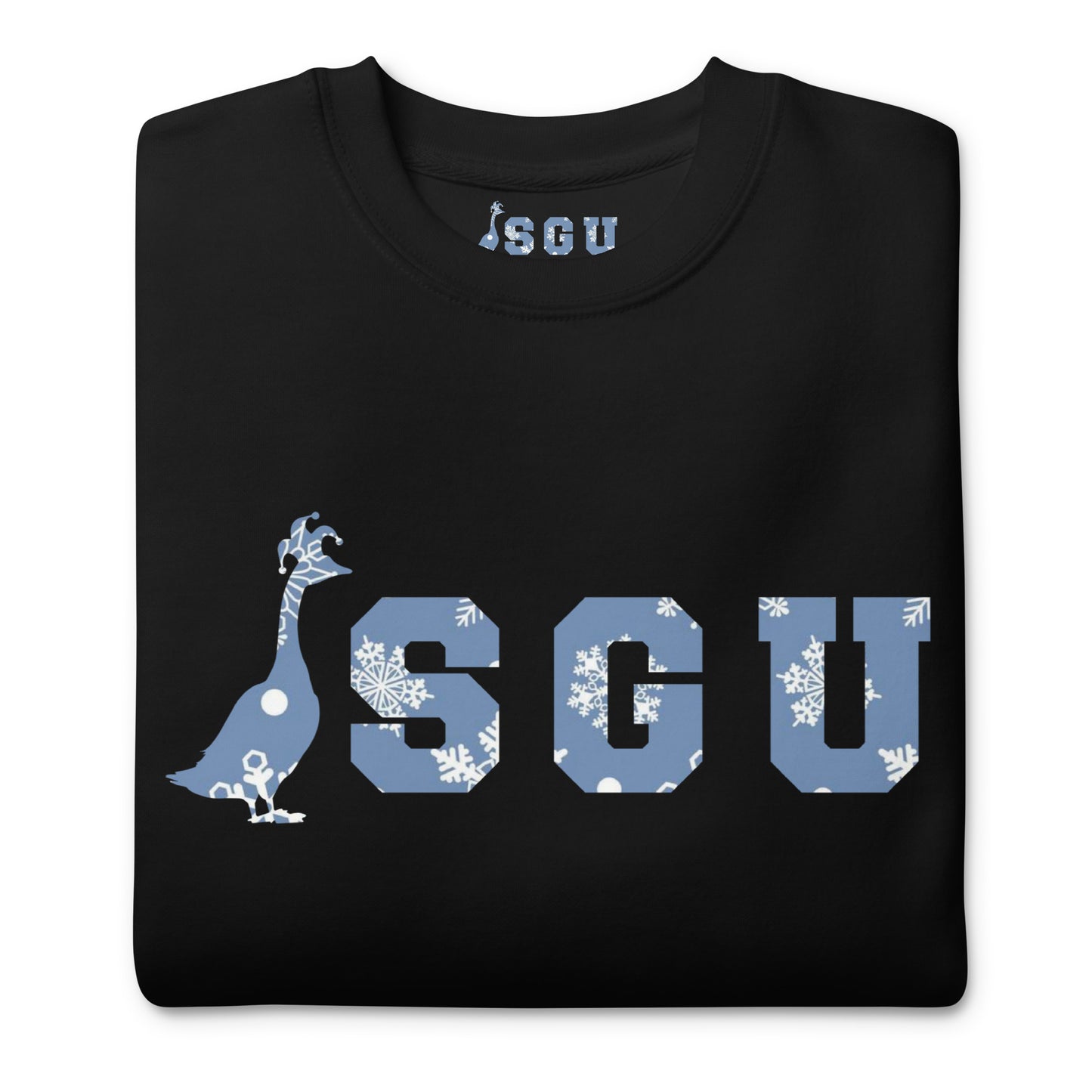 SGU Snowflake Winter Wonderland Edition | Premium Unisex Crewneck - Coal - Screen Print