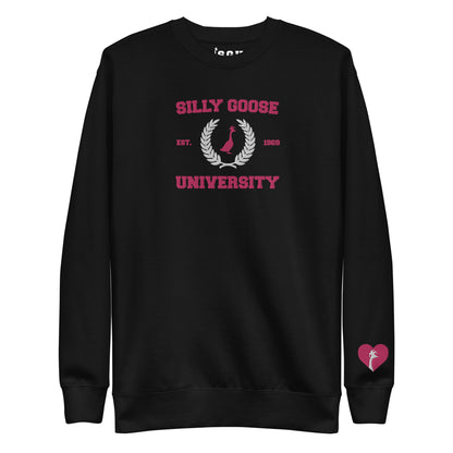 SGU Collegiate Seal Valentine's Edition | Premium Unisex Crewneck - Pink/White/Black - Embroidered