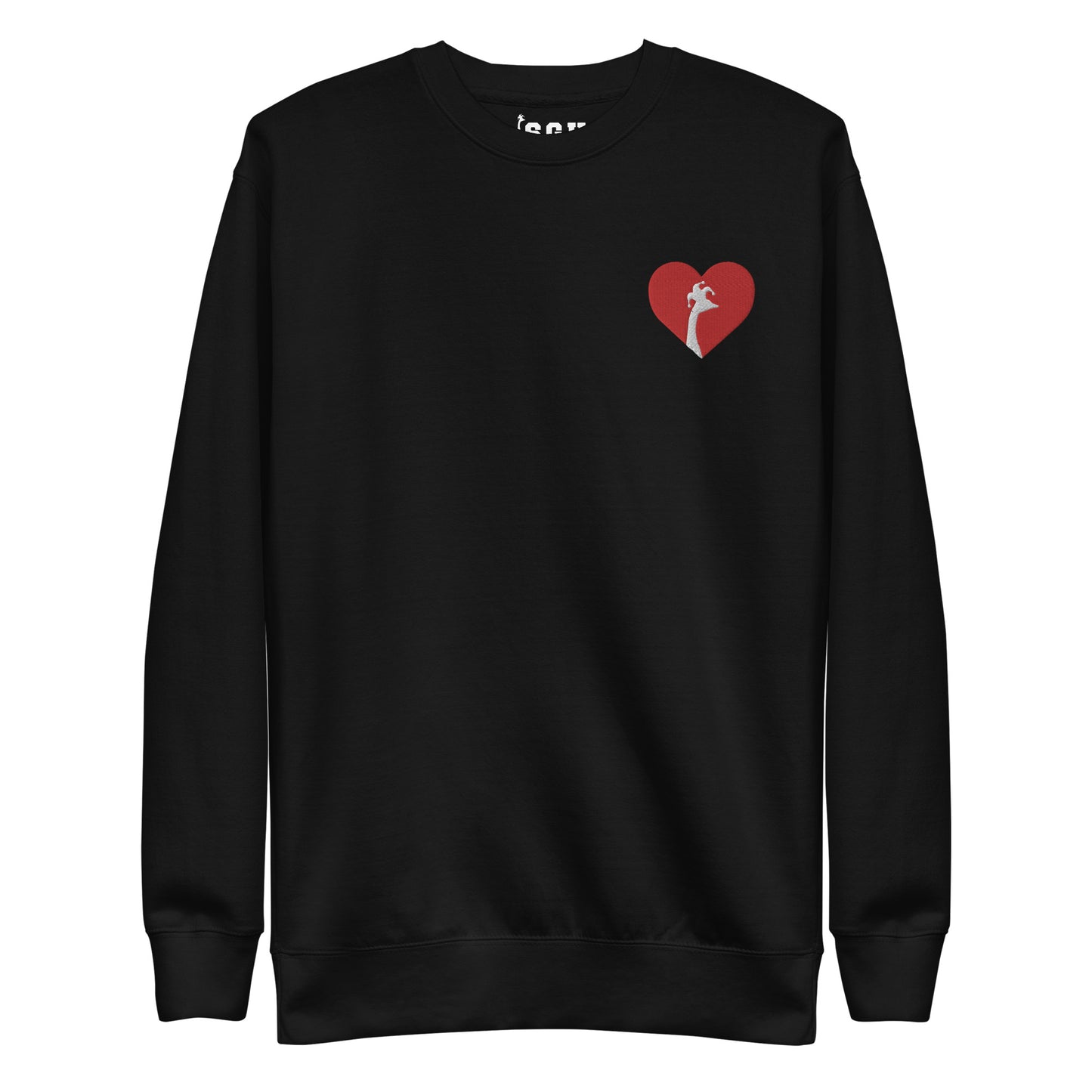 SGU Heart Goose | Premium Unisex Crewneck Red/White/Black - Embroidered