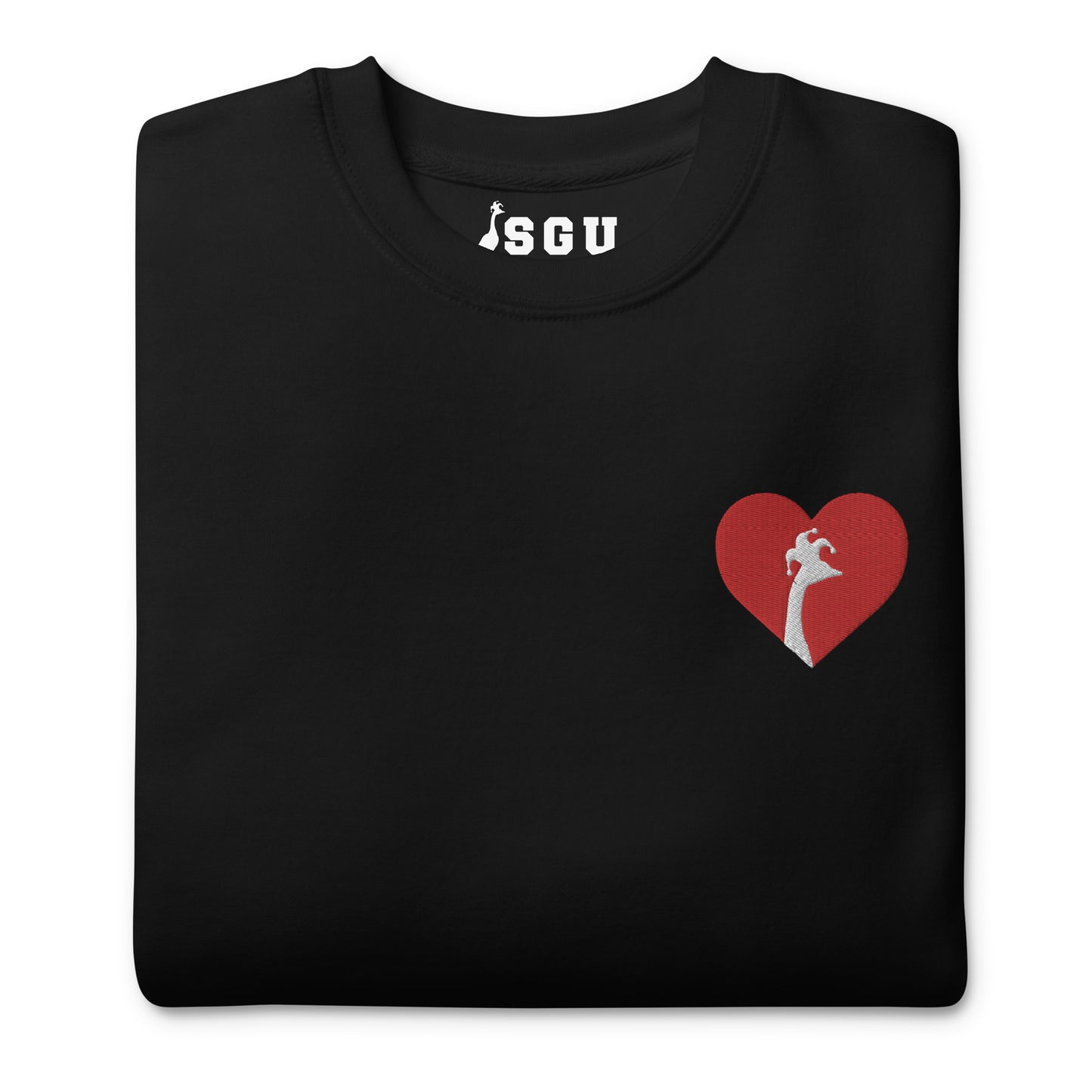 SGU Heart Goose | Premium Unisex Crewneck Red/White/Black - Embroidered