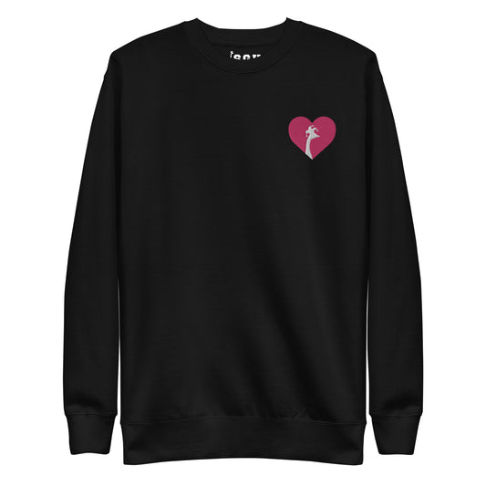 SGU Heart Goose | Premium Unisex Crewneck Pink/White/Black - Embroidered