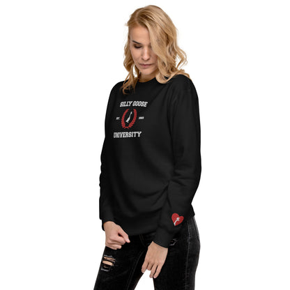 SGU Collegiate Seal Valentine's Edition | Premium Unisex Crewneck - Red/White/Black - Embroidered