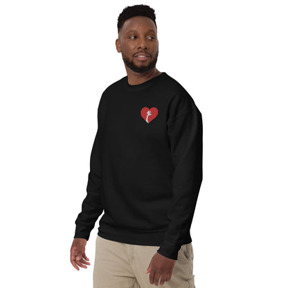 SGU Heart Goose | Premium Unisex Crewneck Red/White/Black - Embroidered