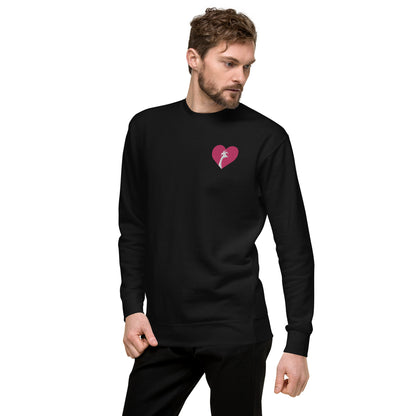 SGU Heart Goose | Premium Unisex Crewneck Pink/White/Black - Embroidered