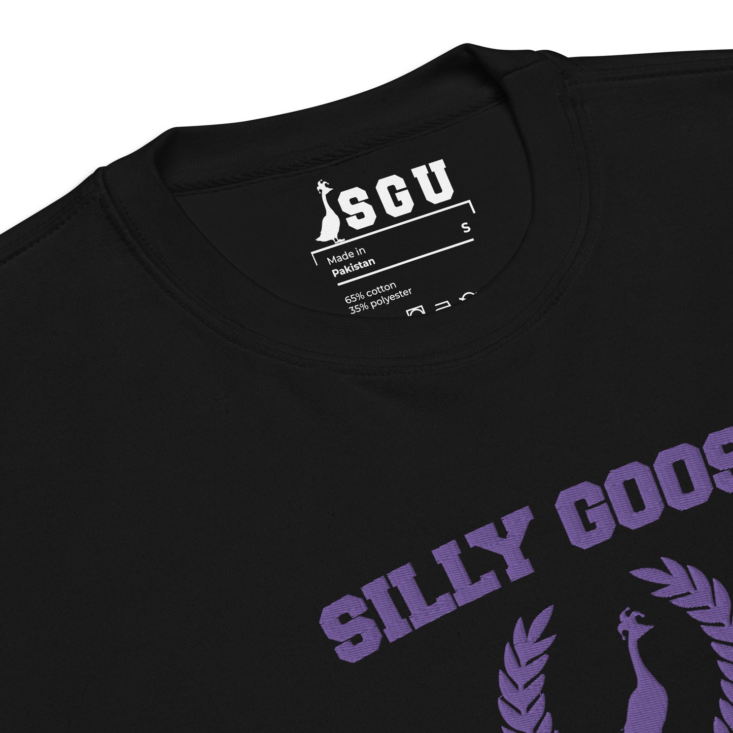 SGU Spooky Collegiate Seal | Premium Unisex Crewneck - Black/ Purple - Embroidered