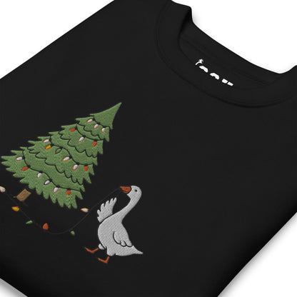 SGU Goose Lights Winter Wonderland Edition | Premium Unisex Crewneck - Coal - Embroidered