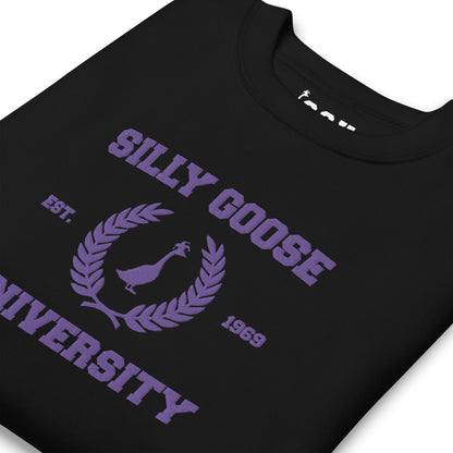 SGU Spooky Collegiate Seal | Premium Unisex Crewneck - Black/ Purple - Embroidered