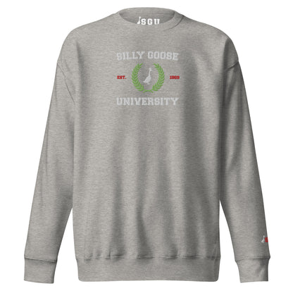 SGU Collegiate Seal Winter Wonderland Edition | Premium Unisex Crewneck - Carbon Grey - Embroidered