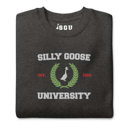 SGU Collegiate Seal Winter Wonderland Edition | Premium Unisex Crewneck - Heather Grey - Embroidered