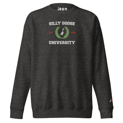 SGU Collegiate Seal Winter Wonderland Edition | Premium Unisex Crewneck - Heather Grey - Embroidered