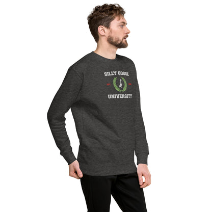 SGU Collegiate Seal Winter Wonderland Edition | Premium Unisex Crewneck - Heather Grey - Embroidered