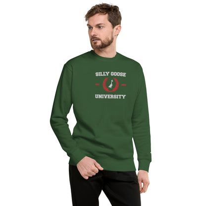 SGU Collegiate Seal Winter Wonderland Edition | Premium Unisex Crewneck - Evergreen - Embroidered