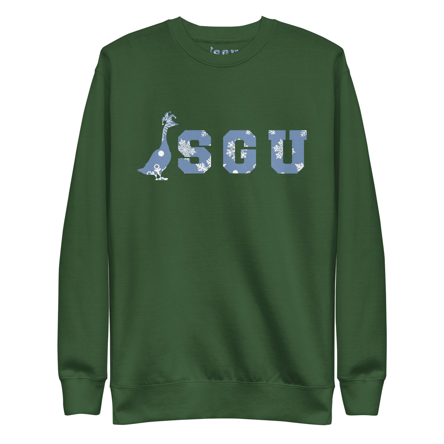 SGU Snowflake Winter Wonderland Edition | Premium Unisex Crewneck - Evergreen - Screen Print