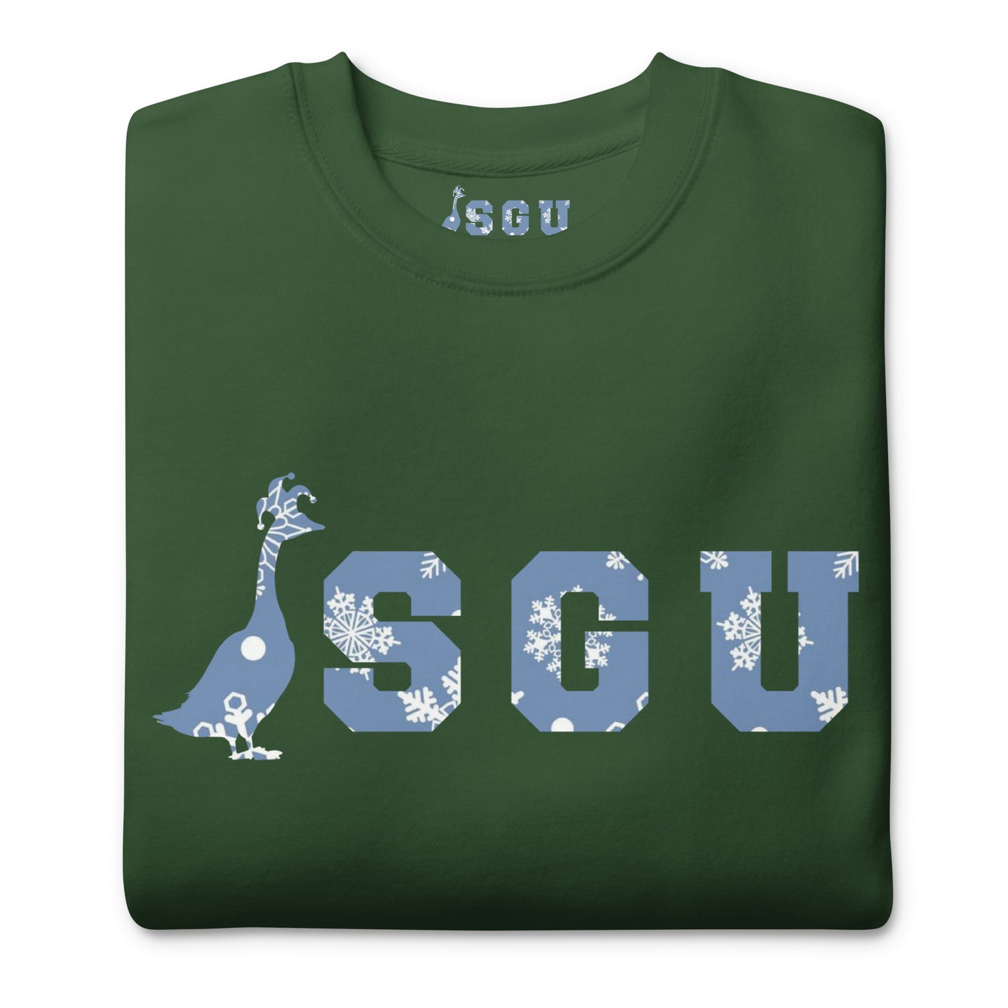 SGU Snowflake Winter Wonderland Edition | Premium Unisex Crewneck - Evergreen - Screen Print