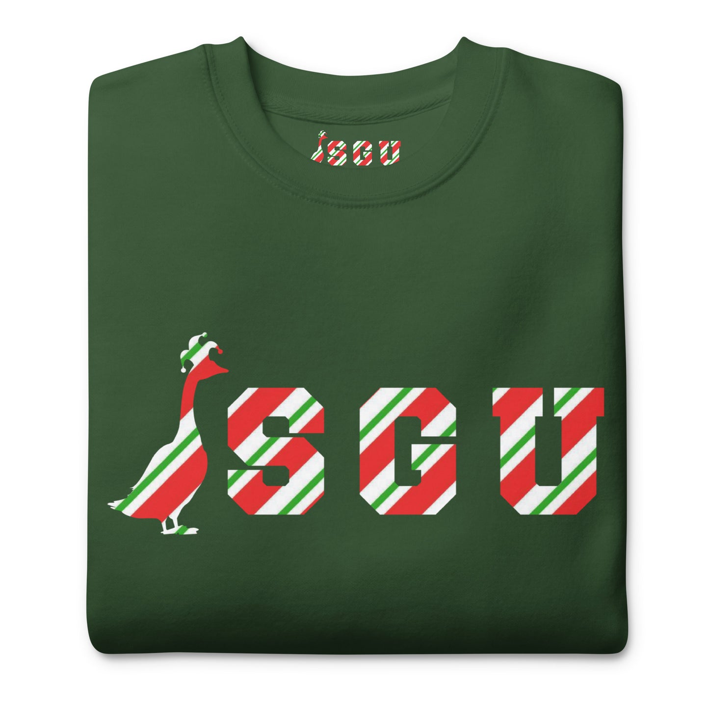 SGU Candy Cane Winter Wonderland Edition | Premium Unisex Crewneck - Evergreen - Screen Print