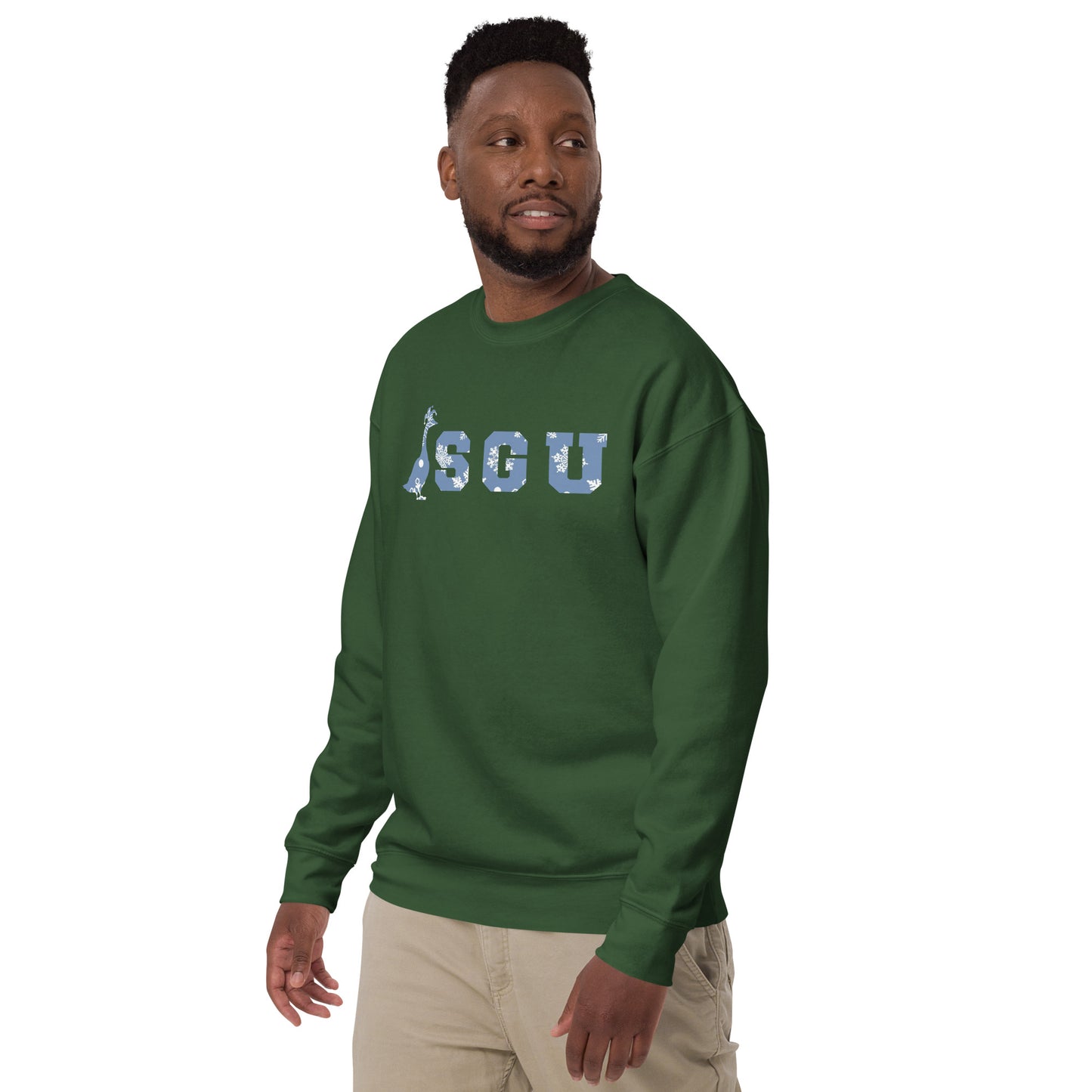 SGU Snowflake Winter Wonderland Edition | Premium Unisex Crewneck - Evergreen - Screen Print