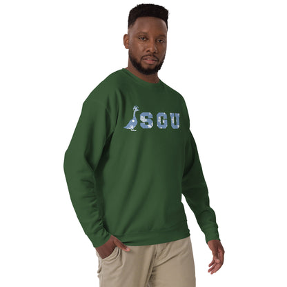 SGU Snowflake Winter Wonderland Edition | Premium Unisex Crewneck - Evergreen - Screen Print