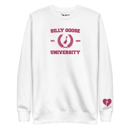 SGU Collegiate Seal Valentine's Edition | Premium Unisex Crewneck - Pink/White - Embroidered