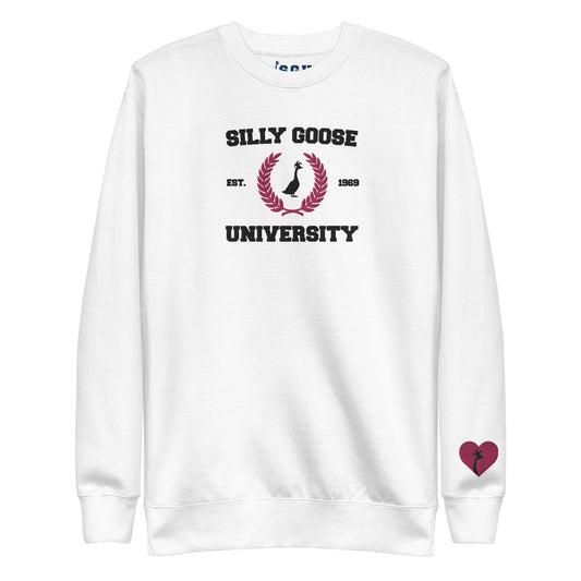 SGU Collegiate Seal Valentine's Edition | Premium Unisex Crewneck - Black/Pink/White - Embroidered