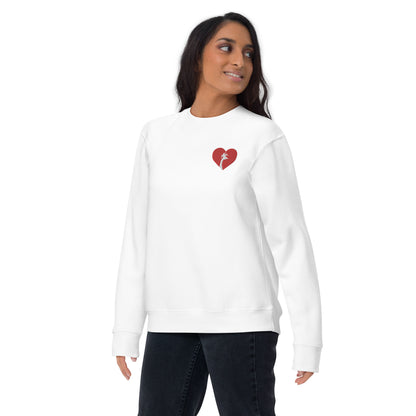 SGU Heart Goose | Premium Unisex Crewneck Red/White/White - Embroidered