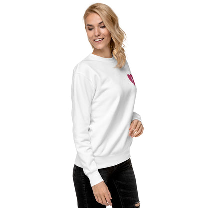 SGU Heart Goose | Premium Unisex Crewneck Pink/White/White - Embroidered