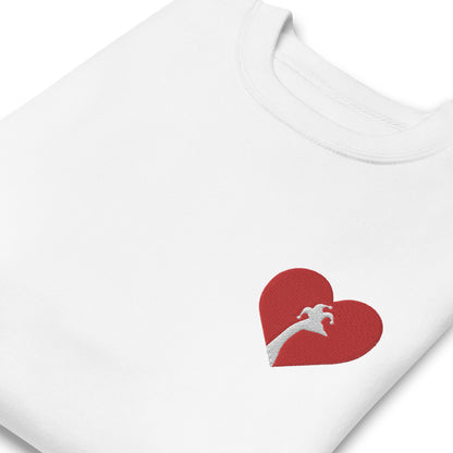 SGU Heart Goose | Premium Unisex Crewneck Red/White/White - Embroidered