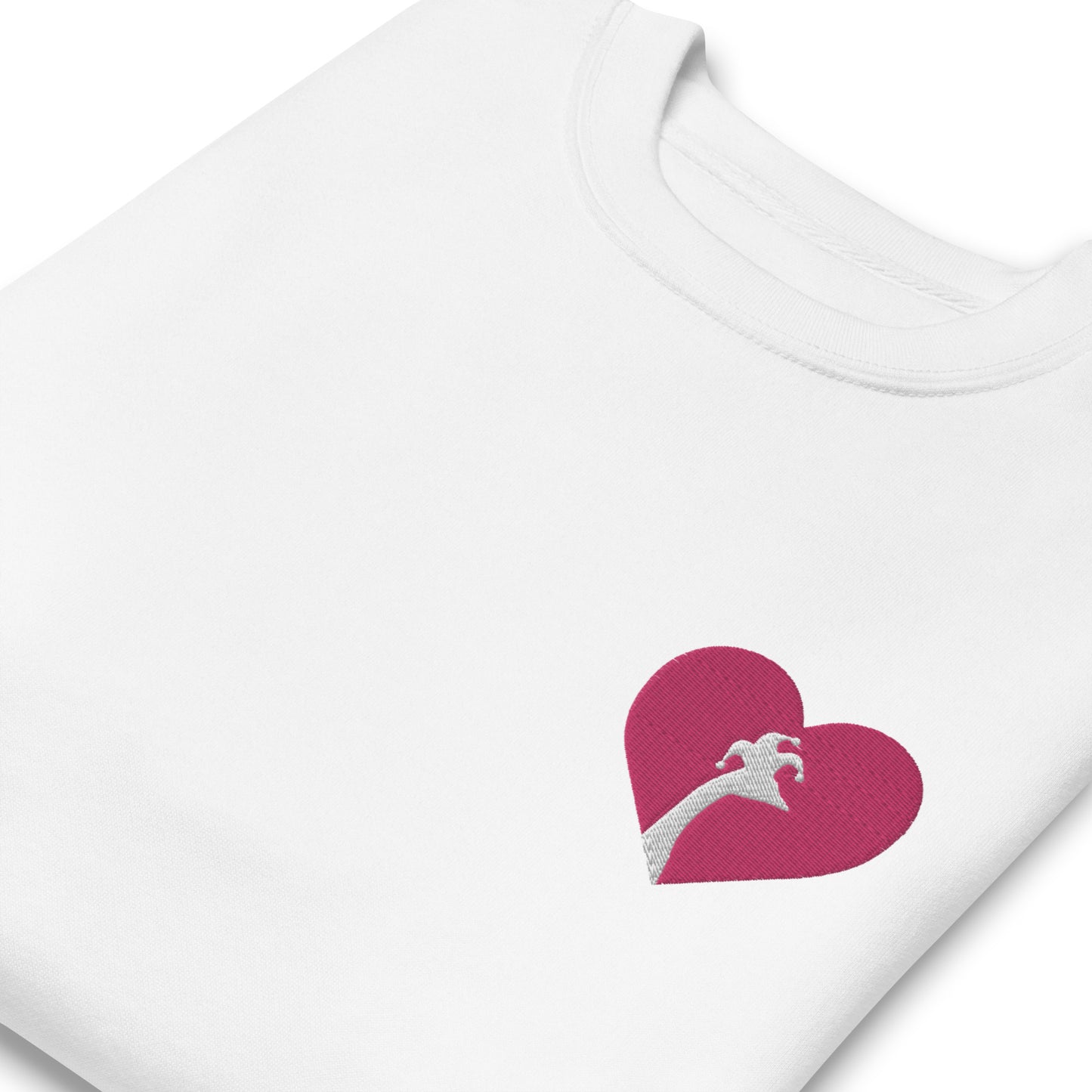 SGU Heart Goose | Premium Unisex Crewneck Pink/White/White - Embroidered